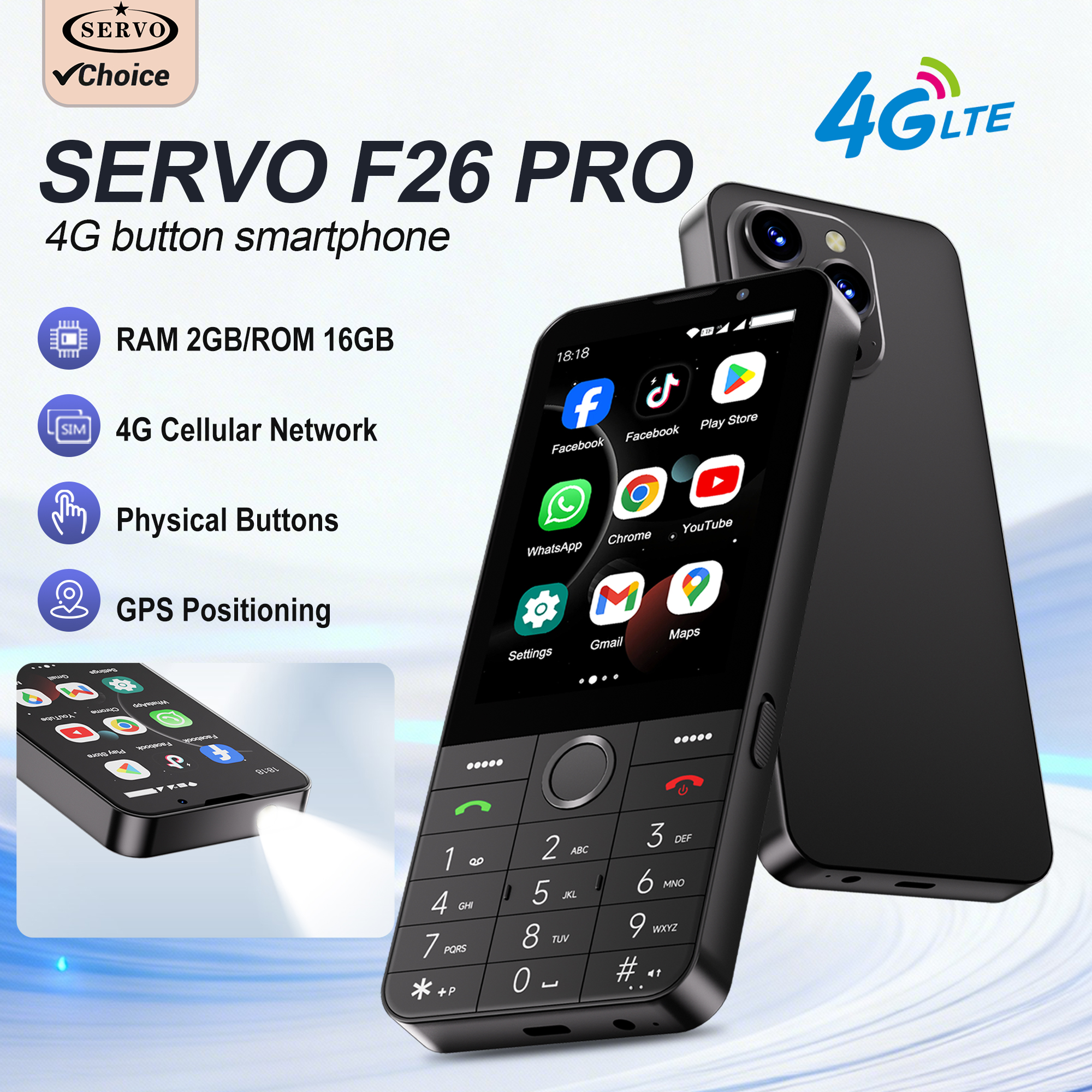 Phone Accessories Display Board - SERVO F26 PRO 4G Cellular Smartphone