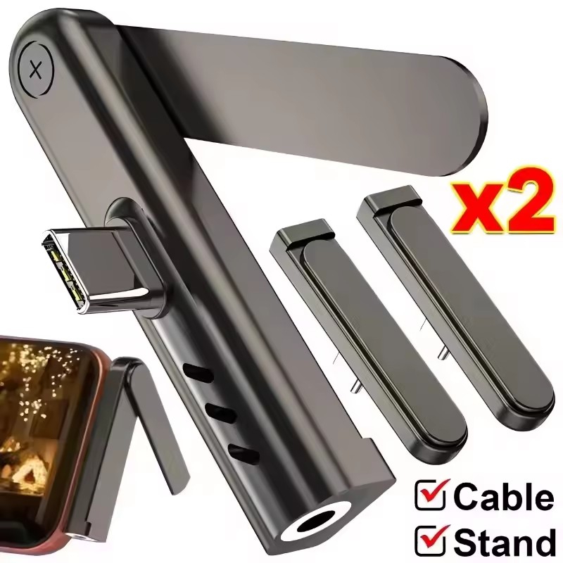 2/1PCS Portable USB C To 3.5mm - Desk Phone Stand review and price