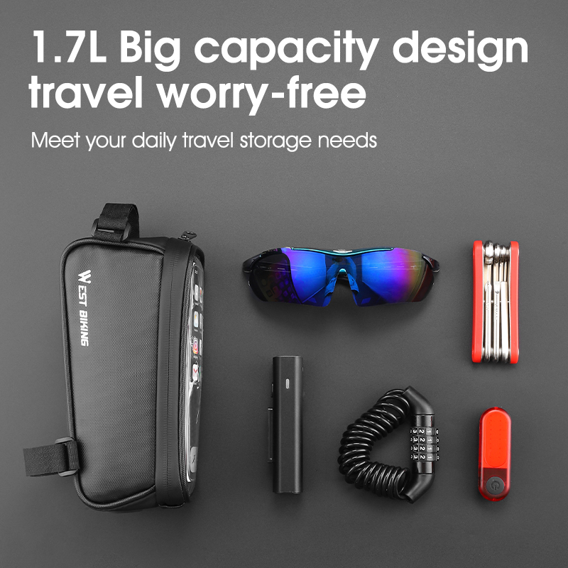 WEST BIKING Bicycle Frame Bag  - Youtube Phone Accessories review and price