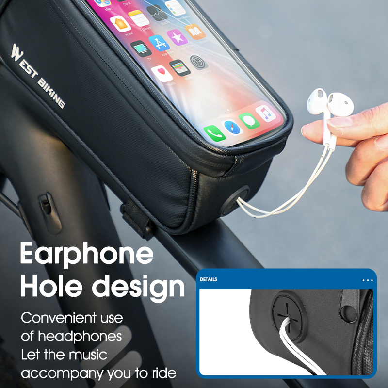 WEST BIKING Bicycle Frame Bag  - Youtube Phone Accessories review and price