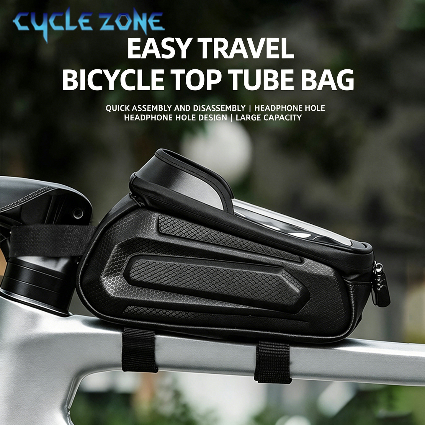 Bike Top Tube Bag Bicycle Fram - Youtube Phone Accessories review and price