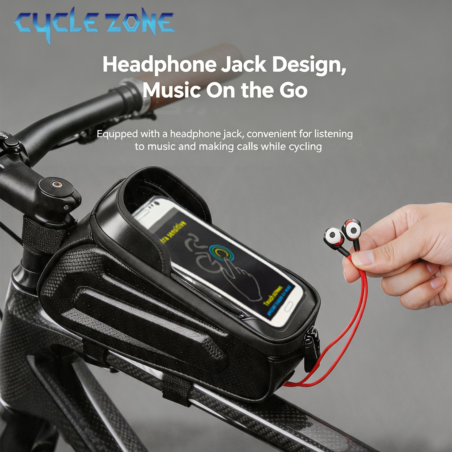 Bike Top Tube Bag Bicycle Fram - Youtube Phone Accessories review and price