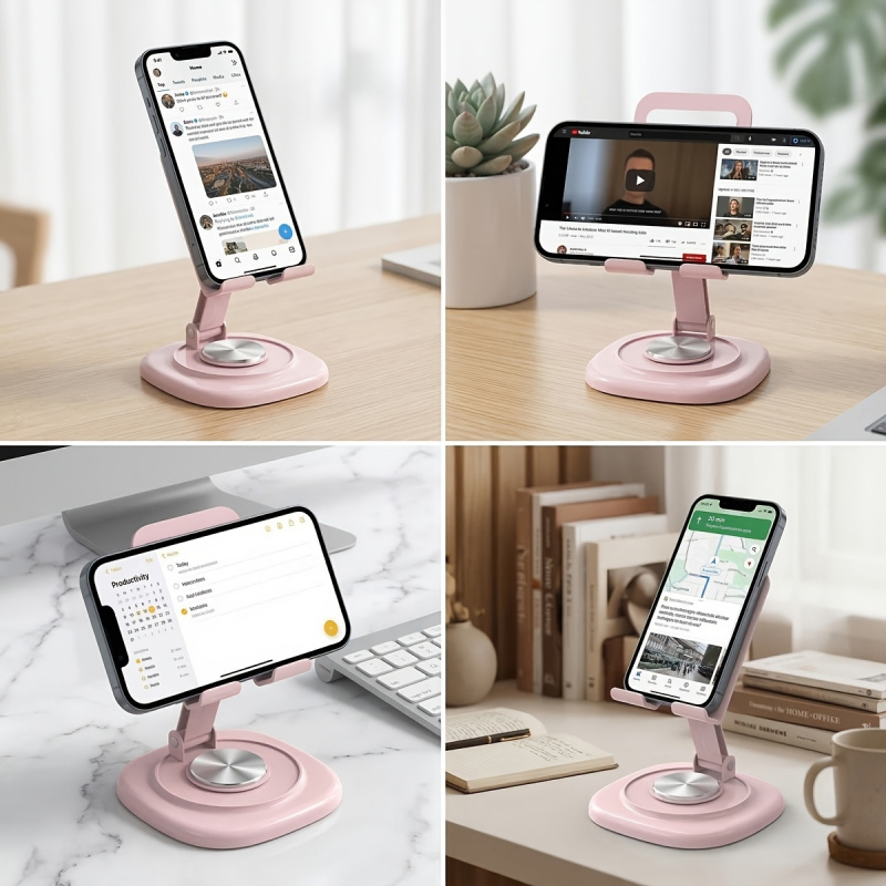 Macaron Desktop Metal Rotating - Desk Phone Stand review and price