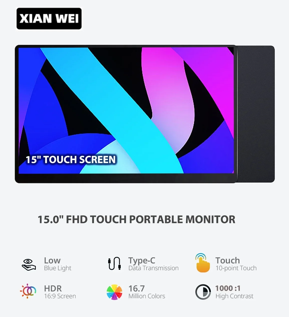 Touchscreen 15' Portable Monit - Phone Accessories Display Board review and price