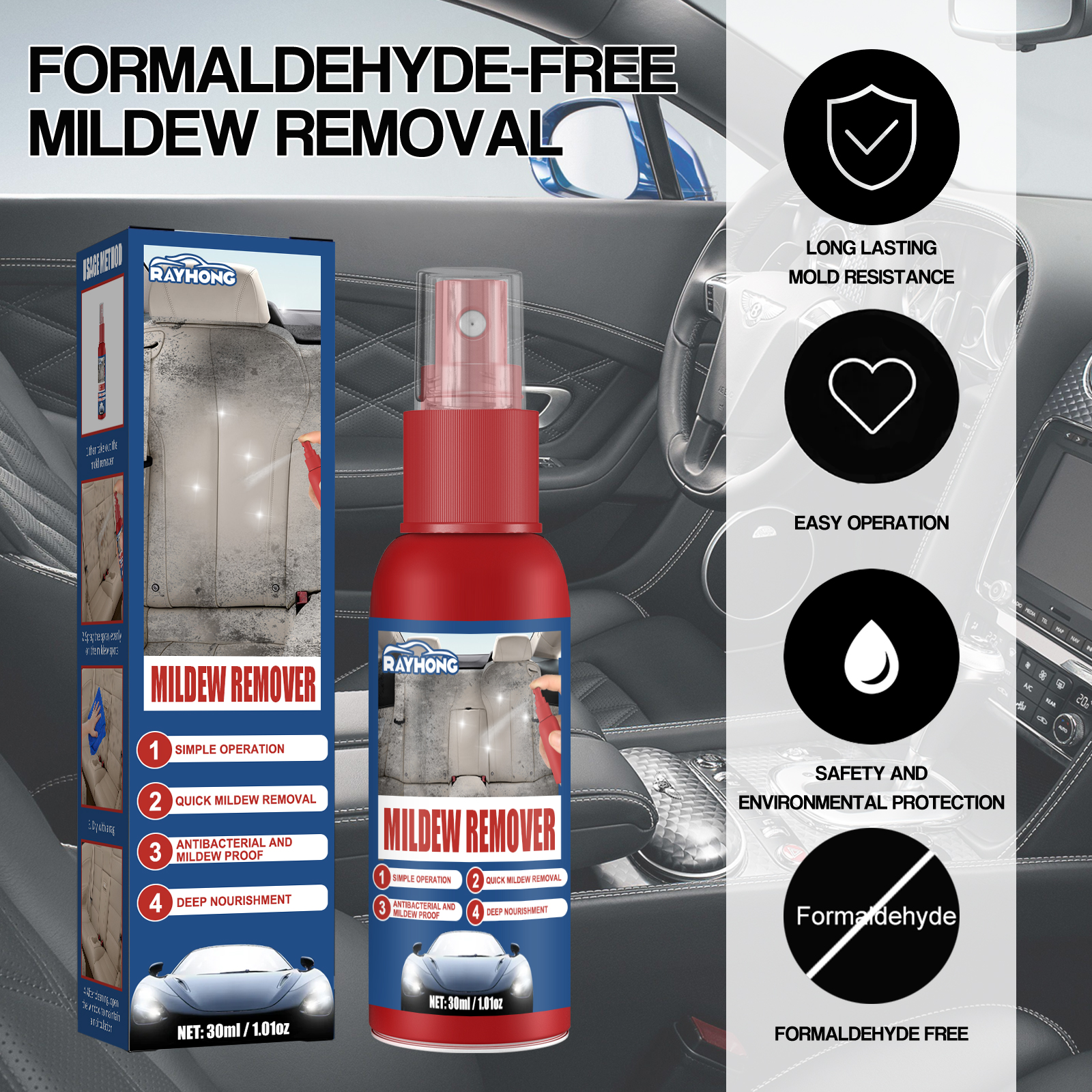Car Mildew Remover Spray Multi - Screen Cleaner Spray review and price